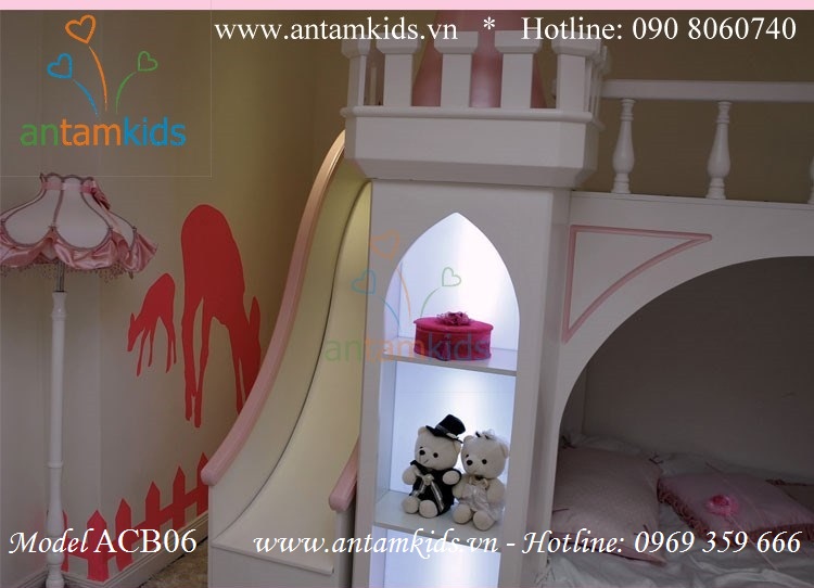 Giường lâu đài công chúa Lucky Princess ACB06