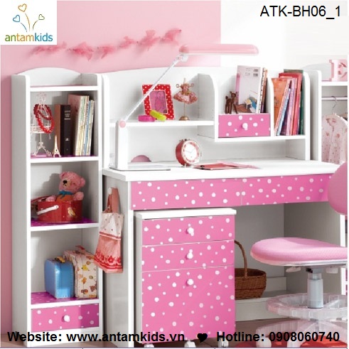 Bàn học trẻ em ATK-BH06 giá tốt nhất cho bé| Noi That Tre Em AnTamKids.vn, màu hồng