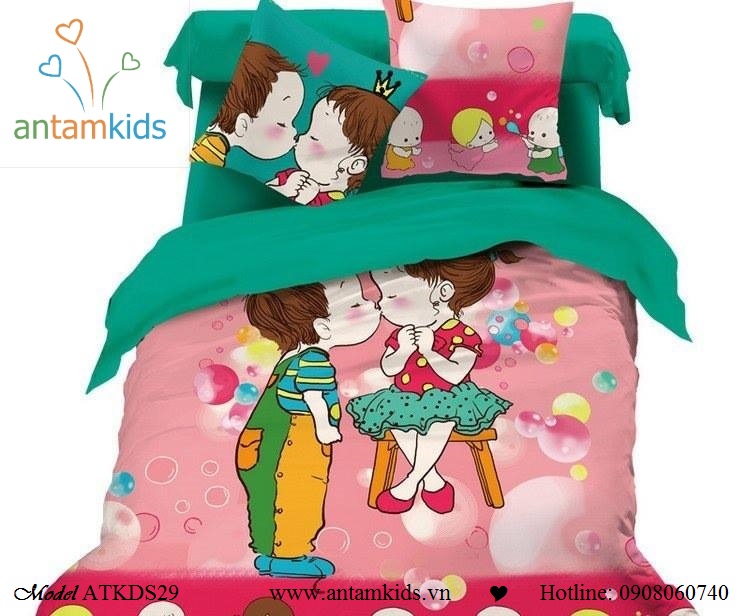 Bộ chăn ga gối ngộ nghĩnh Bebekids cho bé, 100% cotton lụa nhập khẩu, mẫu mới nhất 2013  | AnTamKids.vn