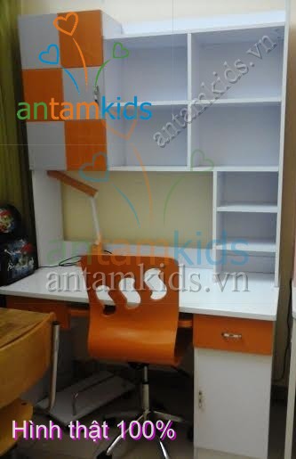 Bàn học cho bé trai BHH855 màu cam cá tính đáng yêu nhất - AnTamKids.vn