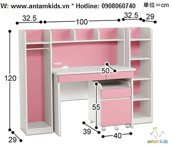 Bàn học trẻ em ATK-BH08 cho bé yêu giá tốt nhất| Noi That Tre Em AnTamKids.vn, style nhật bản