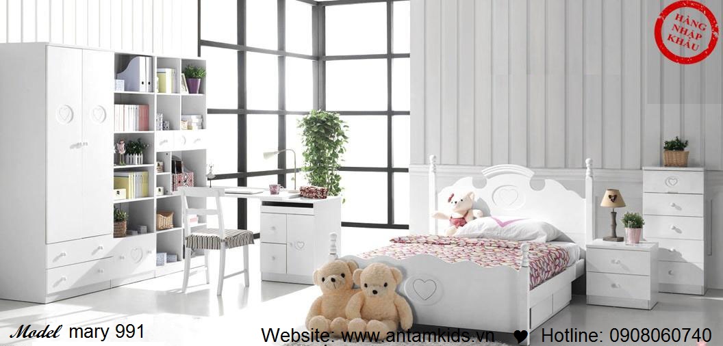 Phòng ngủ cho bé Mary 991 đẹp thiên thần | PHONG TRE EM ANTAMKIDS