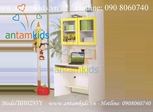 Bàn học 1m cho bé BH0293Y màu vàng - Bàn học trẻ em antamkids
