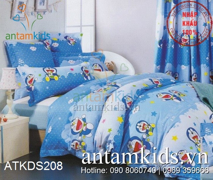 Bộ chăn ga gối hình Doremon cao cấp nhập khẩu cho bé trai bé gái, Chăn ga gối Doremon xịn, Chăn ga gối đệm Doremon trẻ em, Chăn ga gối hoạt hình Doremon, Chăn mền hình Doremon, Drap giường Doremon, Ra nệm Doremon cho bé yêu