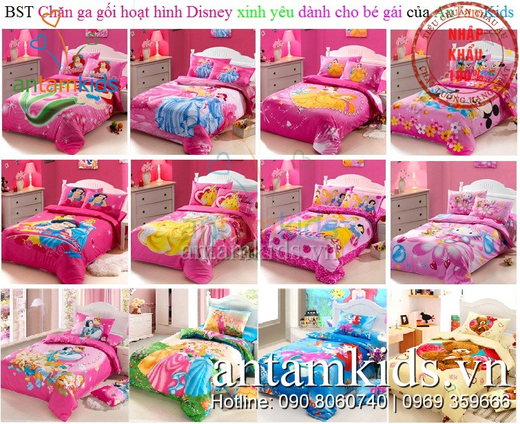 Chăn ga gối hoạt hình trẻ em Disney  antamkids
