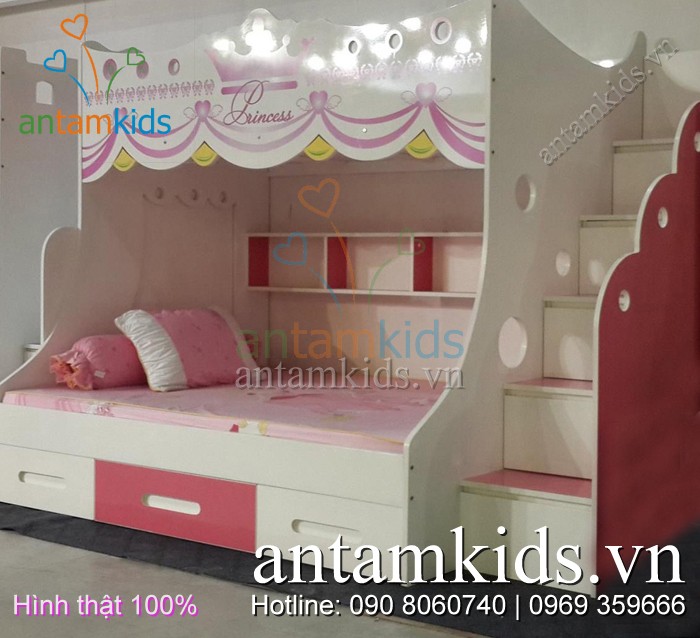 Nội thất bé yêu tp HCM, Phòng ngủ cho bé trai bé gái, Giường hình xe ô tô, Giường công chúa, Giường Hello Kitty, Giường tầng công chúa, Giường ngủ Angry Birds, Bàn học trẻ em, tủ áo cho bé trai bé gái Antamkids.vn