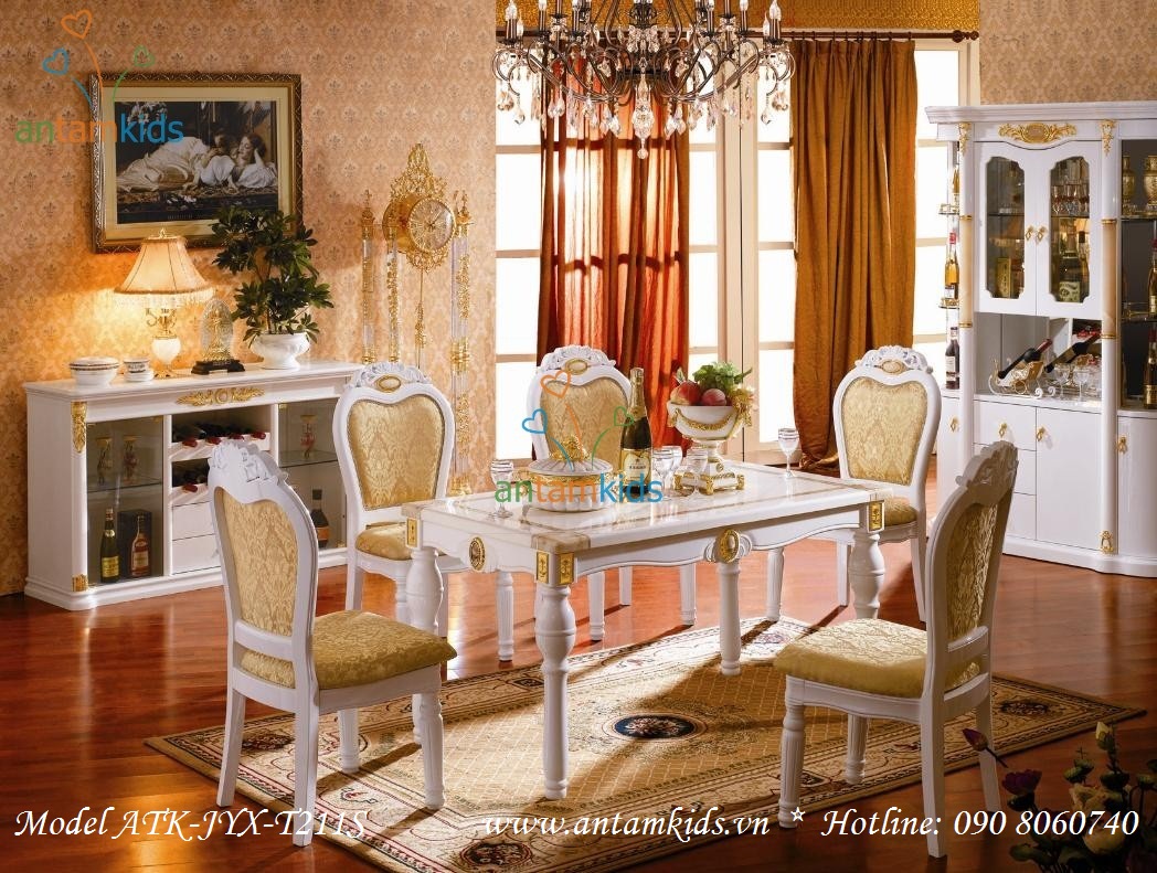 Nội Thất Phòng Ăn Cổ Điển, noi that phong an co dien cao cap dep AnTamKids.vn
