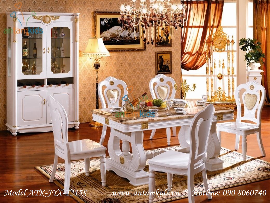 Nội Thất Phòng Ăn Cổ Điển, noi that phong an co dien cao cap dep AnTamKids.vn