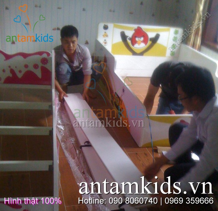 Nội thất bé yêu tp HCM, Phòng ngủ cho bé trai bé gái, Giường hình xe ô tô, Giường công chúa, Giường Hello Kitty, Giường tầng công chúa, Giường ngủ Angry Birds, Bàn học trẻ em, tủ áo cho bé trai bé gái Antamkids.vn