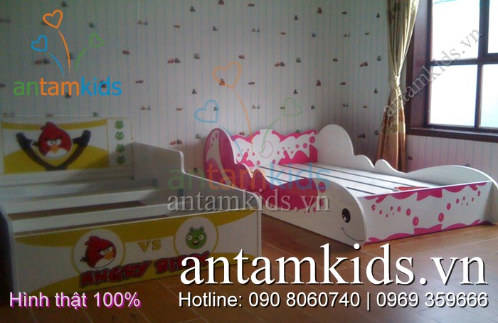 Nội thất bé yêu tp HCM, Phòng ngủ cho bé trai bé gái, Giường hình xe ô tô, Giường công chúa, Giường Hello Kitty, Giường tầng công chúa, Giường ngủ Angry Birds, Bàn học trẻ em, tủ áo cho bé trai bé gái Antamkids.vn