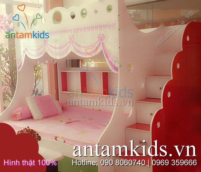 Nội thất bé yêu tp HCM, Phòng ngủ cho bé trai bé gái, Giường hình xe ô tô, Giường công chúa, Giường Hello Kitty, Giường tầng công chúa, Giường ngủ Angry Birds, Bàn học trẻ em, tủ áo cho bé trai bé gái Antamkids.vn