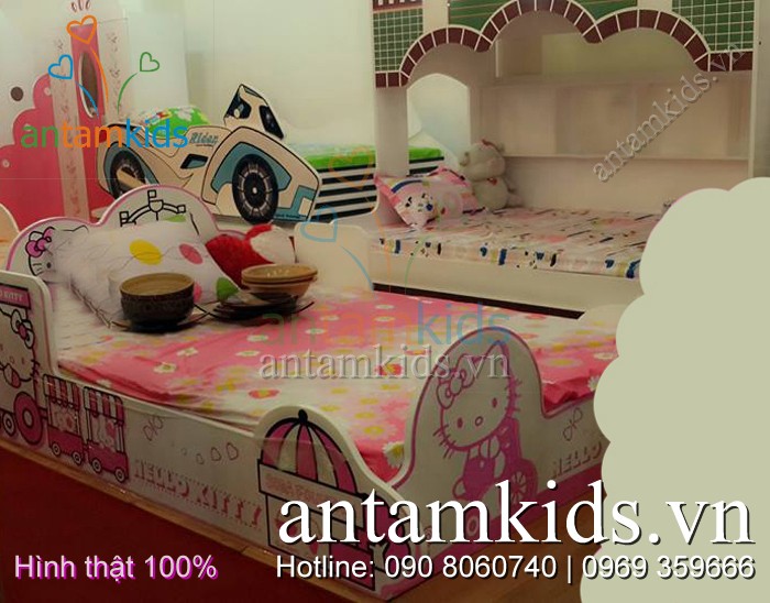 Nội thất bé yêu tp HCM, Phòng ngủ cho bé trai bé gái, Giường hình xe ô tô, Giường công chúa, Giường Hello Kitty, Giường tầng công chúa, Giường ngủ Angry Birds, Bàn học trẻ em, tủ áo cho bé trai bé gái Antamkids.vn