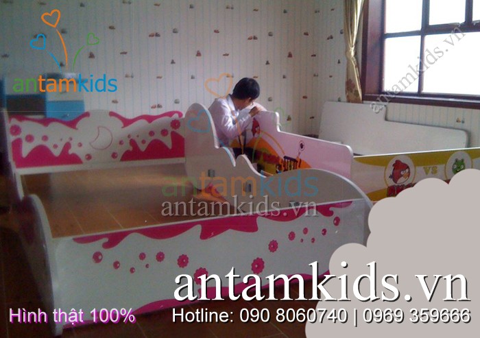 Nội thất bé yêu tp HCM, Phòng ngủ cho bé trai bé gái, Giường hình xe ô tô, Giường công chúa, Giường Hello Kitty, Giường tầng công chúa, Giường ngủ Angry Birds, Bàn học trẻ em, tủ áo cho bé trai bé gái Antamkids.vn