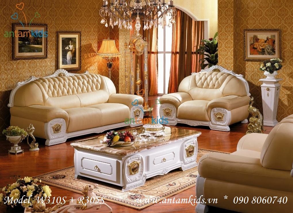 Nội Thất Phòng Khách Cổ Điển Châu Âu, noi that phong khach co dien chayu au AnTamKids.vn