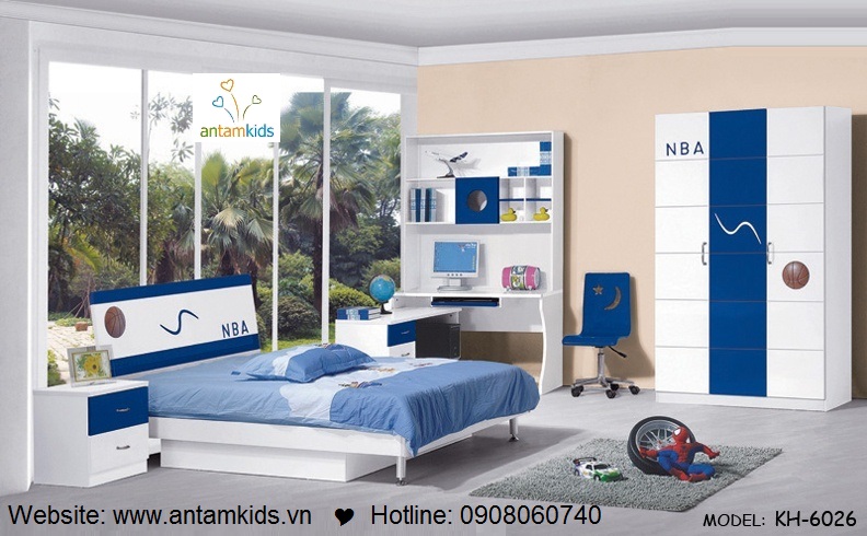 Phòng ngủ trẻ em KH-6026 giá rẻ nhất| Noi That Tre Em AnTamKids