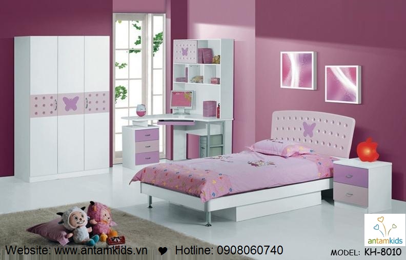 Phòng ngủ trẻ em KH-8010 đẹp thiên thần | PHONG TRE EM ANTAMKIDS