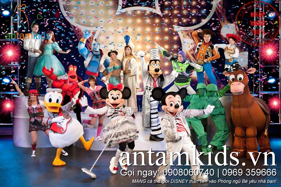 Tặng Gối Xinh Disney goi om goi nam cho bé trai bé gái khi đi xem Disney Live tại Hà Nội 10102015