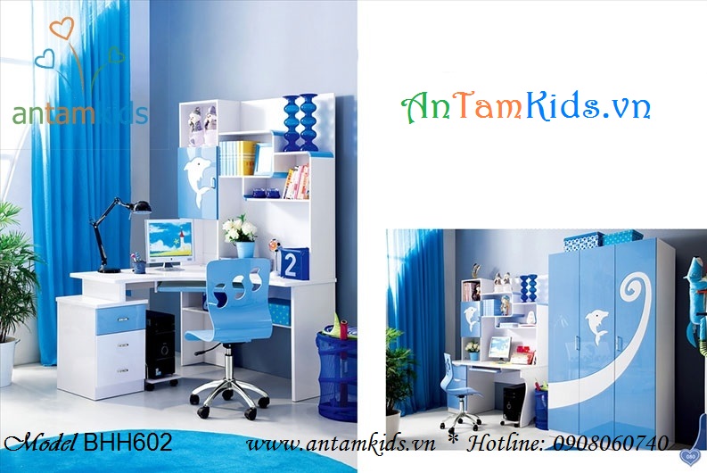 Bàn trẻ em BHH602 màu xanh dương mua ở đâu giá tốt nhất năm 2013? - AnTamKids.vn