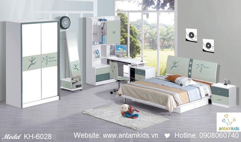 Phòng ngủ trẻ em KH-6028 giá cực rẻ | Noi That Tre Em AnTamKids
