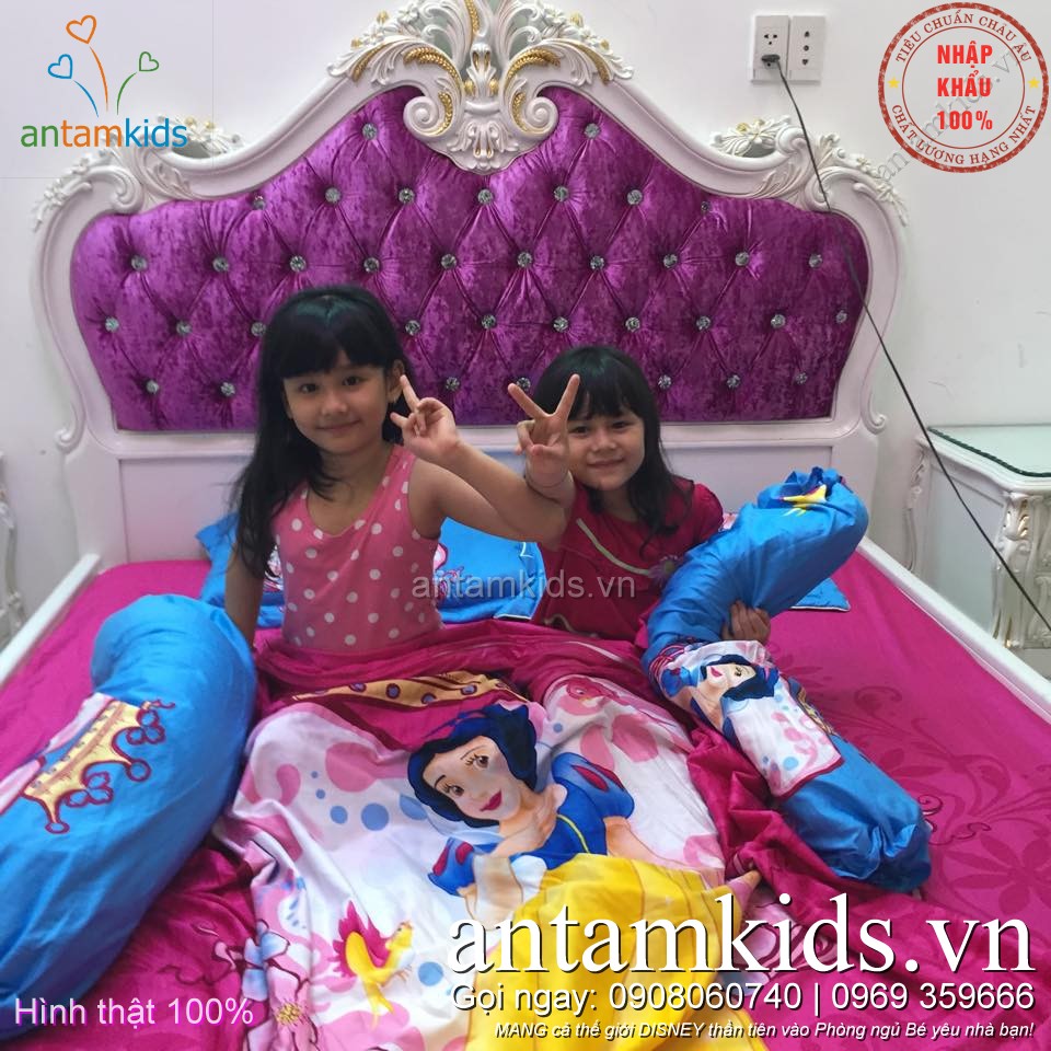 Chăn ga gối Công chúa Bạch Tuyết dịu dàng quyến rũ - antamkids.vn