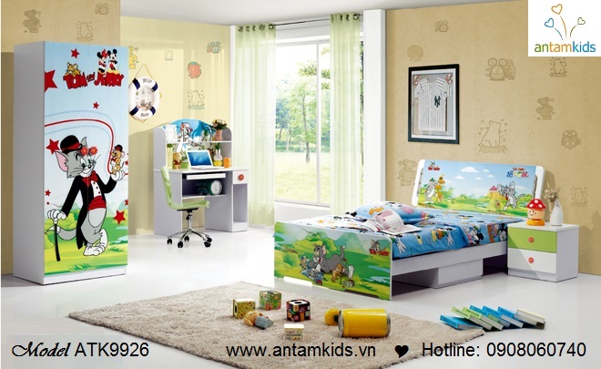 Bộ phòng ngủ trẻ em ATK9926 Tom&Jerry xinh yêu rẻ đẹp | AnTamKids.vn