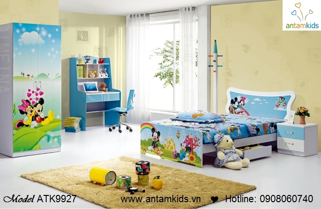 Bộ phòng ngủ trẻ em ATK9927 Vịt Donald hoạt hình dễ thương - mẫu mới 2013 - AnTamKids.vn