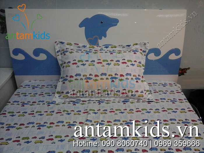 Chăn ga 1001 hình ô tô ATKDS56 sành điệu cho bé trai - AnTamKids.vn
