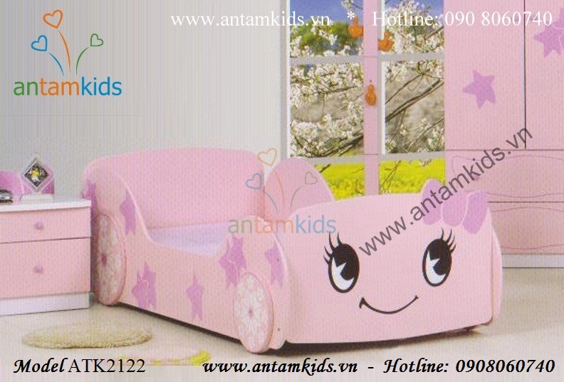 Phòng ngủ ngộ nghĩnh Hello Kitty màu hồng ATK2122 cho bé gái