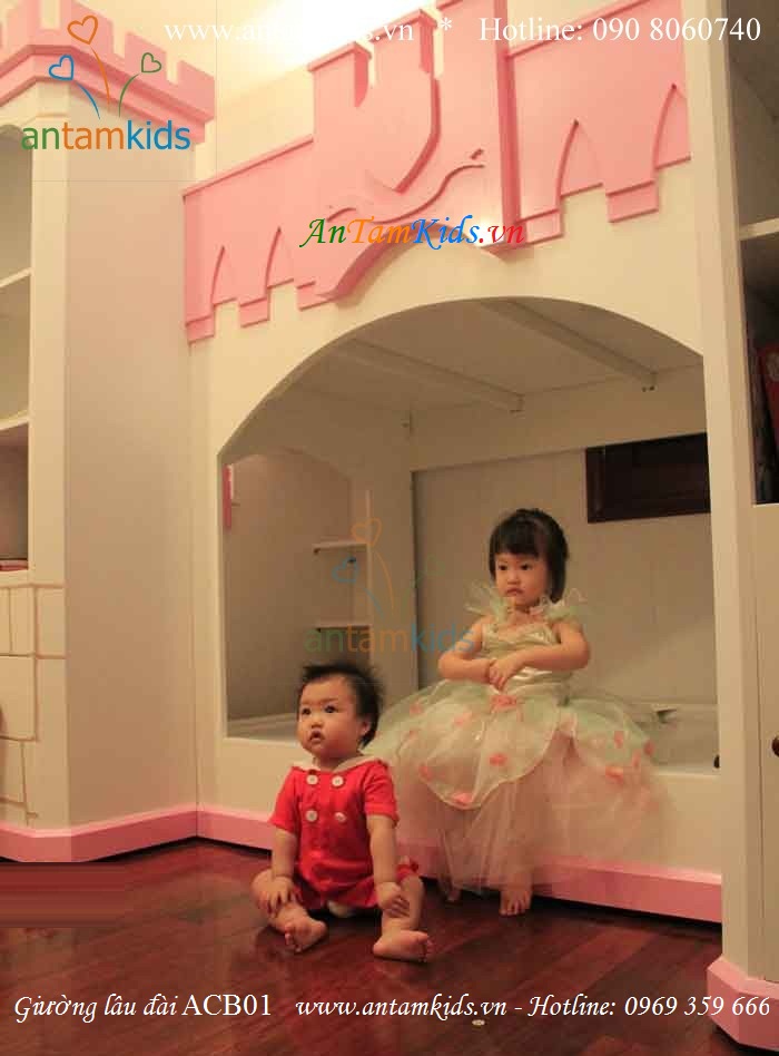 Giường lâu đài công chúa Princess Bao & Gấu ACB01 đẹp như một giấc mơ - AnTamKids.vn