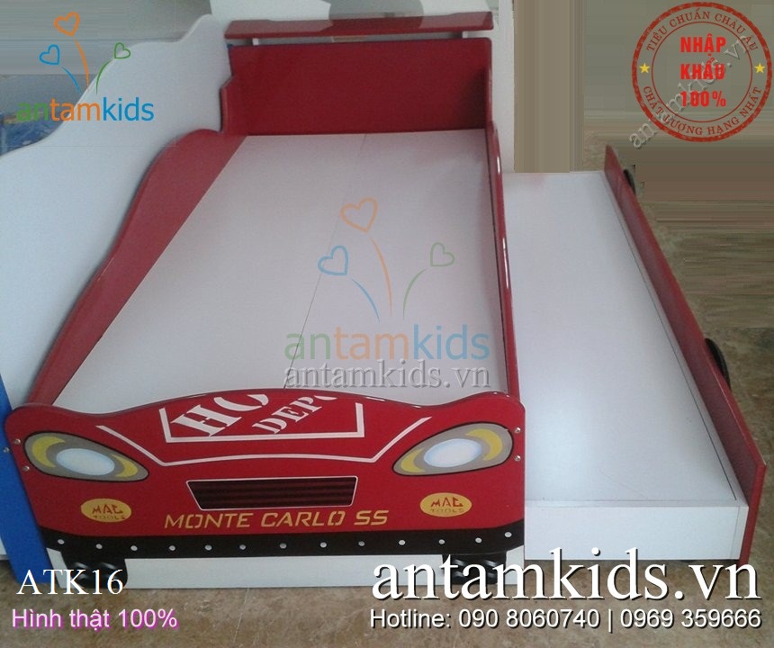 Giường ô tô cho bé trai mê xe hơi antamkids.vn