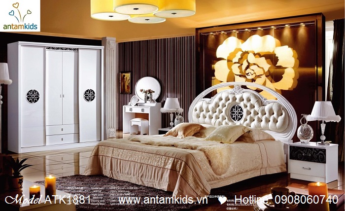 Phòng ngủ đẹp Rose ATK1881 giá tốt nhất tại Hà Nội | Noi That AnTamKids.vn
