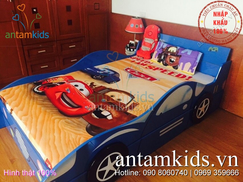 Giường ô tô cho bé trai mê xe hơi antamkids.vn