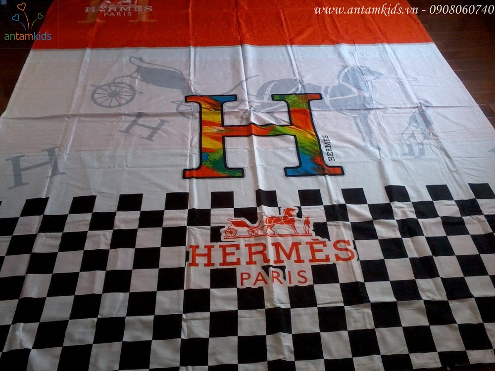 Chăn ga gối mền drap thương hiệu hàng hiệu Hermes Paris sang trọng quyến rũ & cá tính sành điệu - AnTamKids.vn