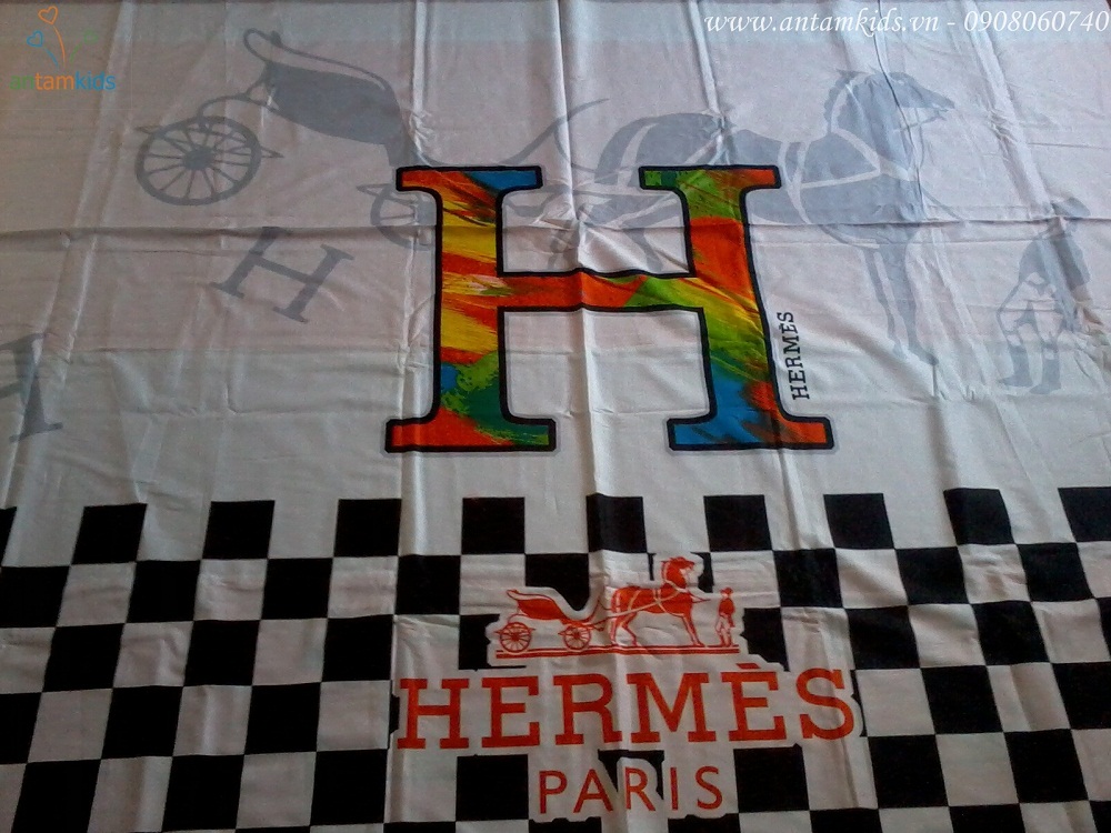 Chăn ga gối mền drap thương hiệu hàng hiệu Hermes Paris sang trọng quyến rũ & cá tính sành điệu - AnTamKids.vn