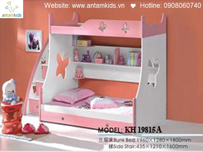 Giuong 3 tang tre em KH19815A - GIÁ ưu đãi TỐT NHẤT thị trường | ANTAMKIDS.VN