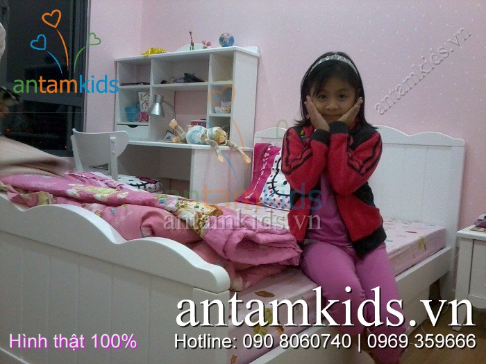 Bộ phòng ngủ trẻ em cao cấp Tomy Niki nhập khẩu của Nội thất AnTamKids.vn - Hình thật 100%