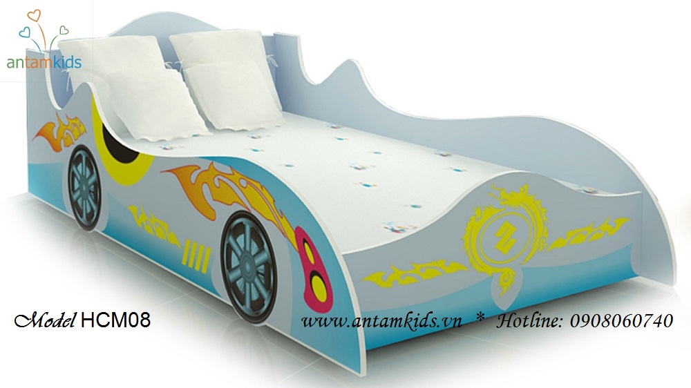 Giường ô tô màu xanh dương rất xinh xắn cho bé yêu - Giá tiền: 4,000,000 VNĐ - AnTamKids.vn
