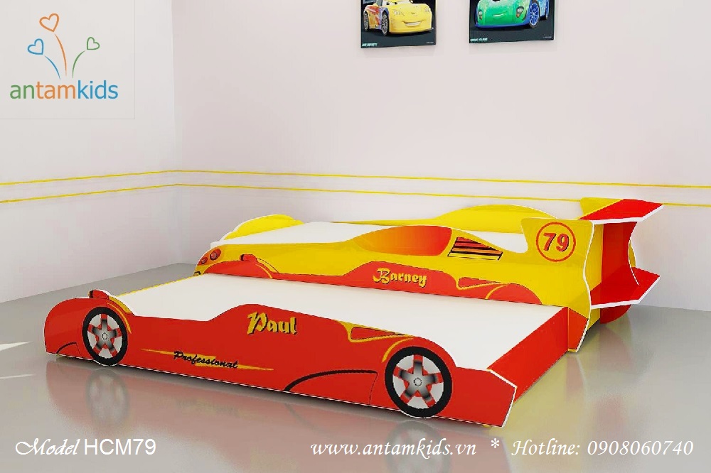 Giường ô tô 2 tầng kéo - Giá tiền: 6,400,000 VNĐ - AnTamKids.vn