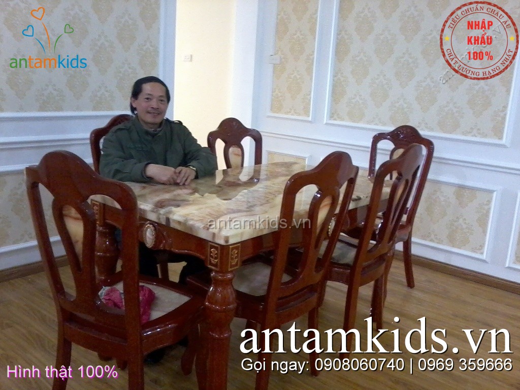 Nội thất gia đình, phòng khách, phòng ăn ban an cao cap nhap khau antamkids