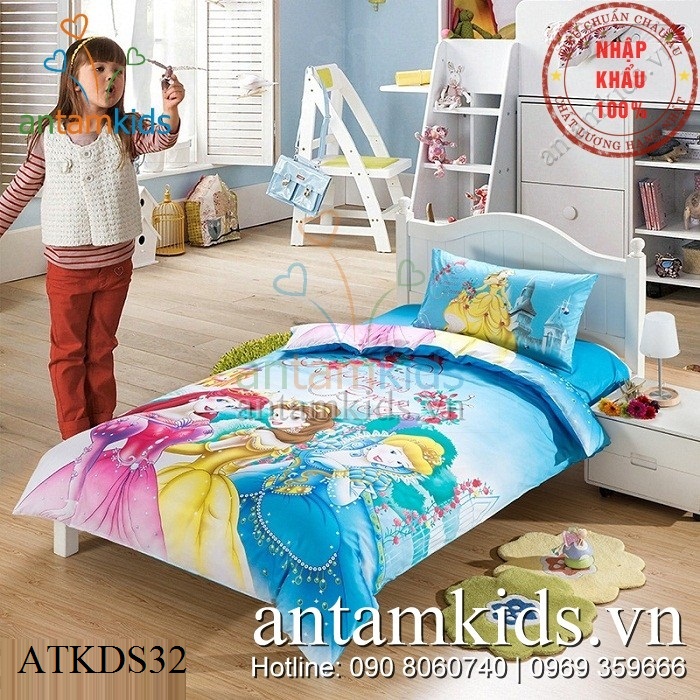 Chăn ga gối Công chúa Disney, Drap trải giường siêu xinh cho bé gái