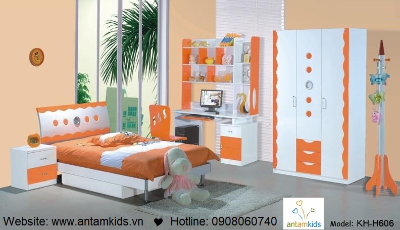 Phòng ngủ trẻ em KH-H606 đẹp thiên thần | PHONG TRE EM ANTAMKIDS