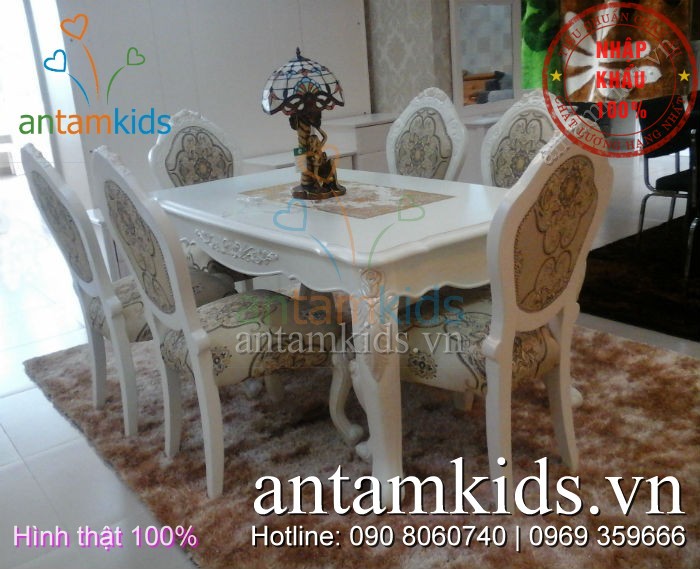 Nội thất gia đình, phòng khách, phòng ăn ban an cao cap nhap khau antamkids