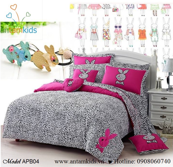 Bộ Mền Drap gối Playboy chấm bi đa sắc màu cực Kute sành điệu cho bộ sưu tập Thu đông 2013 Chăn ga gối của gia đình mình thêm đa dạng sắc màu, sang trọng, vui mắt & quyến rũ