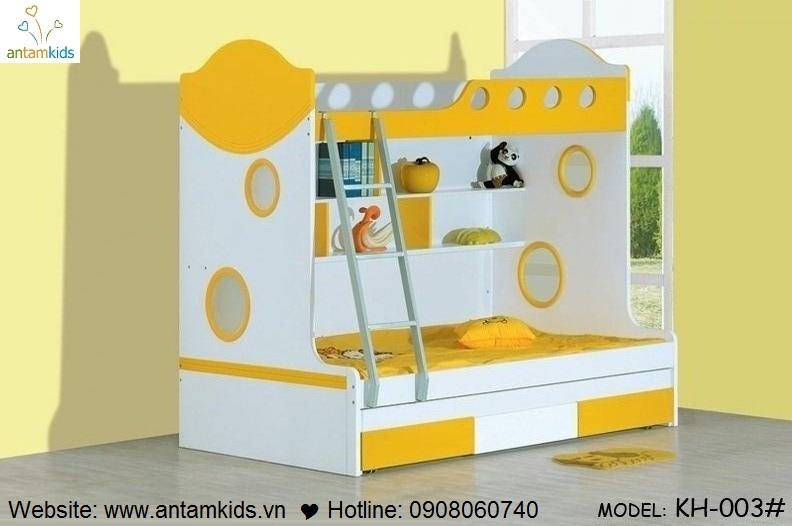 Giuong 2 tang tre em KH-003 - GIÁ ưu đãi TỐT NHẤT thị trường | ANTAMKIDS.VN