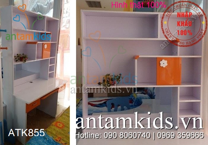 Bàn học trẻ em ATK855 màu cam cá tính