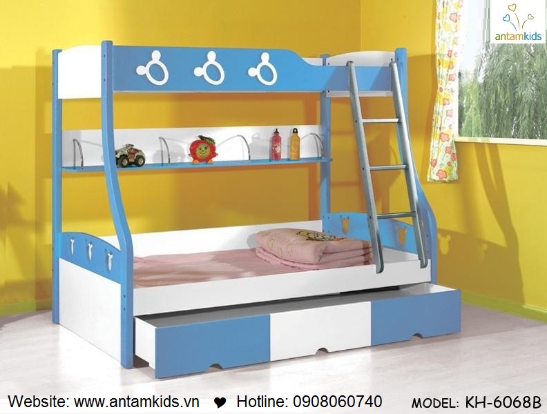 Giường 3 tầng trẻ em KH6068B - GIÁ ưu đãi TỐT NHẤT thị trường | ANTAMKIDS.VN