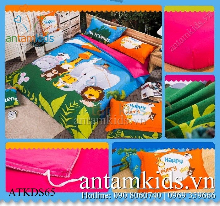 Chăn mền drap Vườn thú yêu thương ZooZoo dành cho em bé, bé yêu