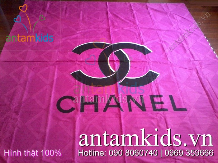 Chăn mền ga drap Chanel Hồng xám quyến rũ sang trọng cao cáp - AnTamKids.vn