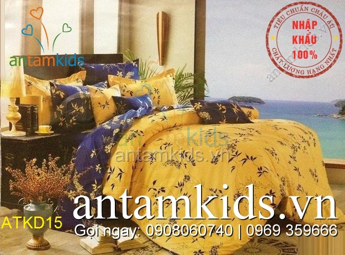 Chăn ga gối Hàn Quốc, Drap mền cotton lụa cap cấp nhập khẩu AnTamKidsvn