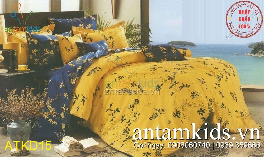 Chăn ga gối Hàn Quốc, Drap mền cotton lụa cap cấp nhập khẩu AnTamKidsvn